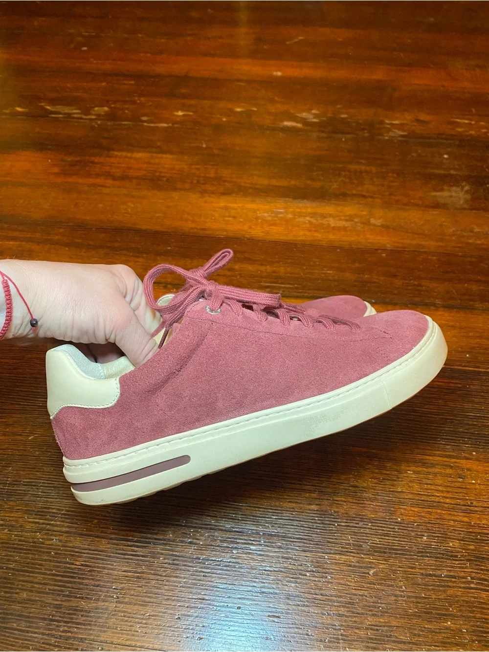 EUC 38 Birkenstock Bend Low Suede Leather Sneaker in Zinfandel colorway