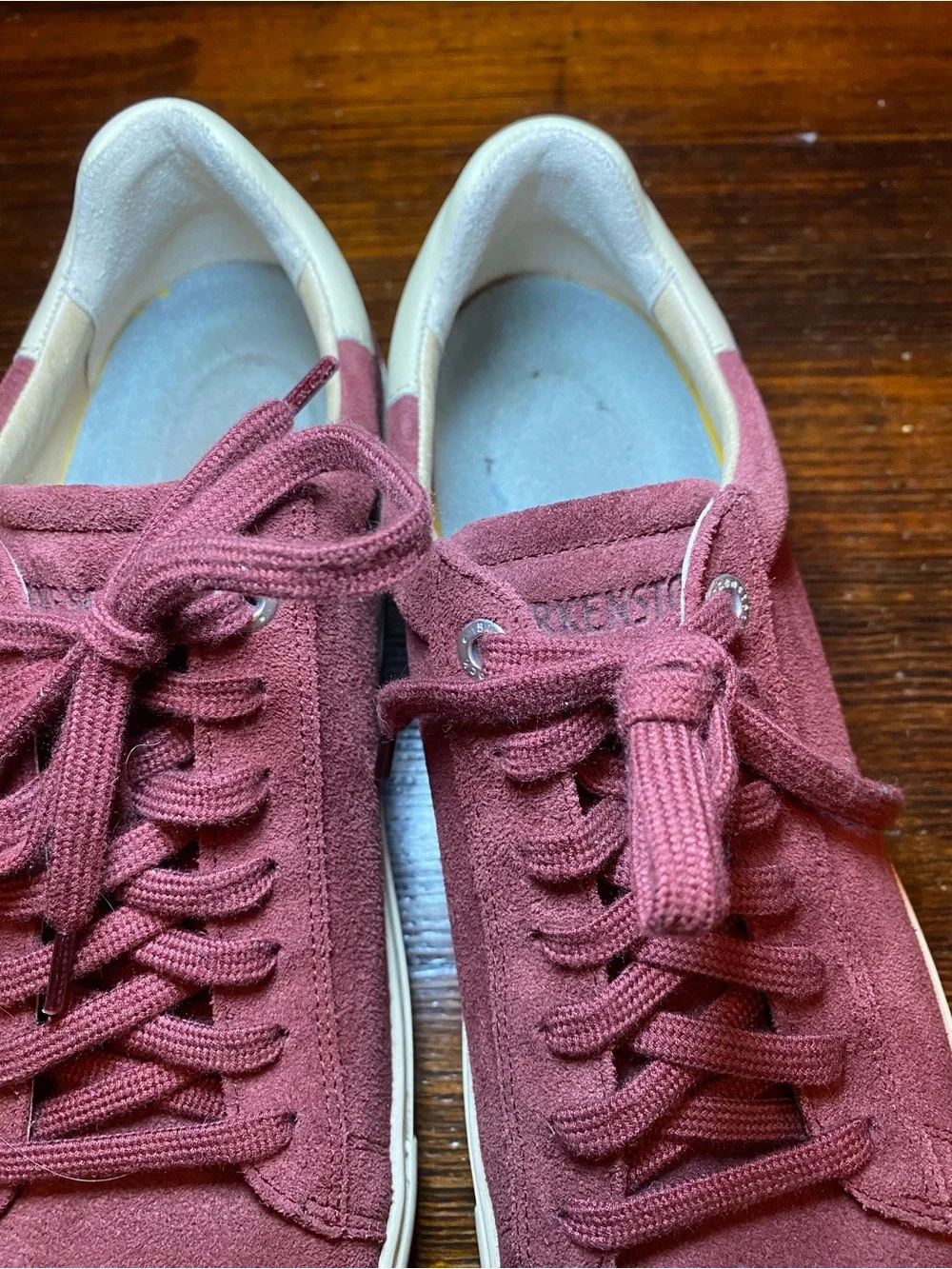 EUC 38 Birkenstock Bend Low Suede Leather Sneaker in Zinfandel colorway