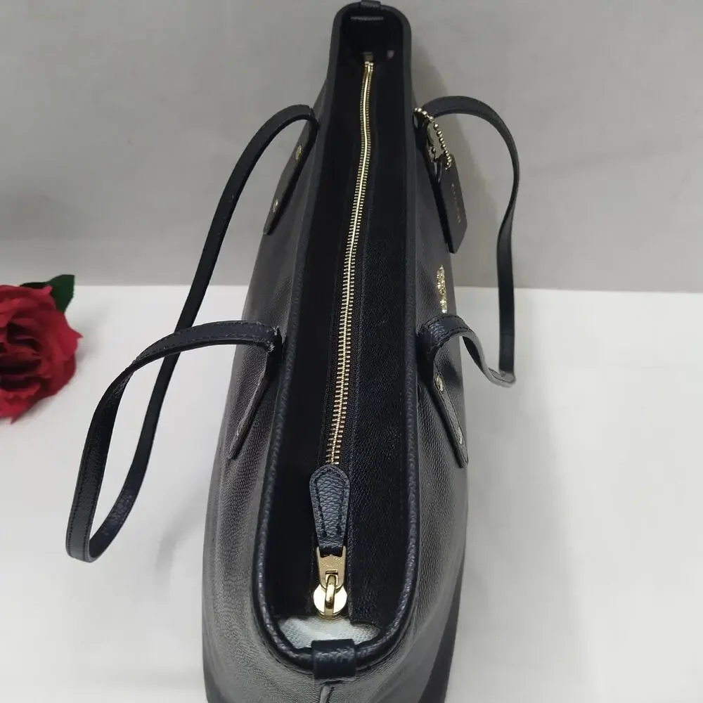 Coach black leather