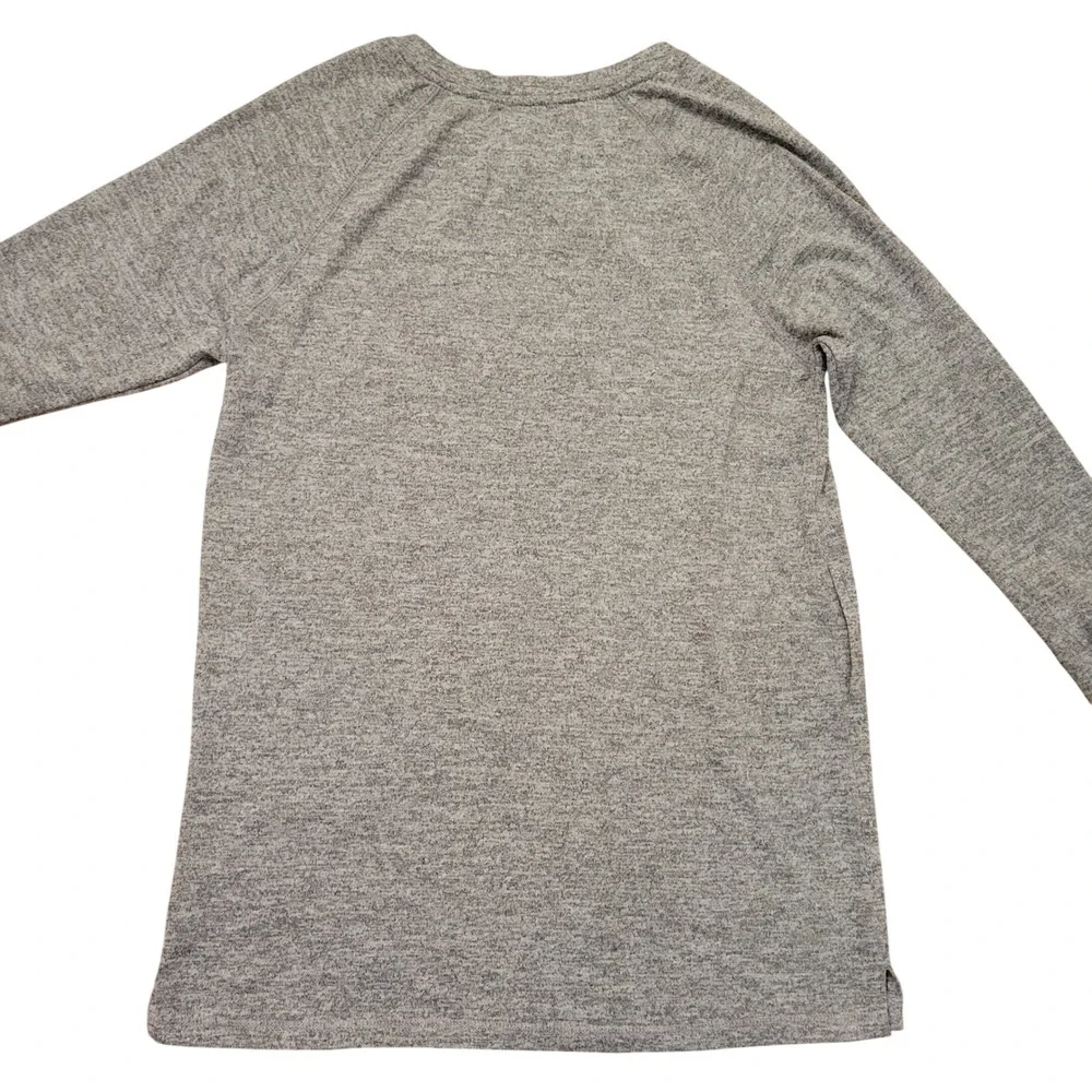 Rae Dunn L Nightgown Sleepshirt Grey Best Day Ever Graphic Pockets Soft Cozy