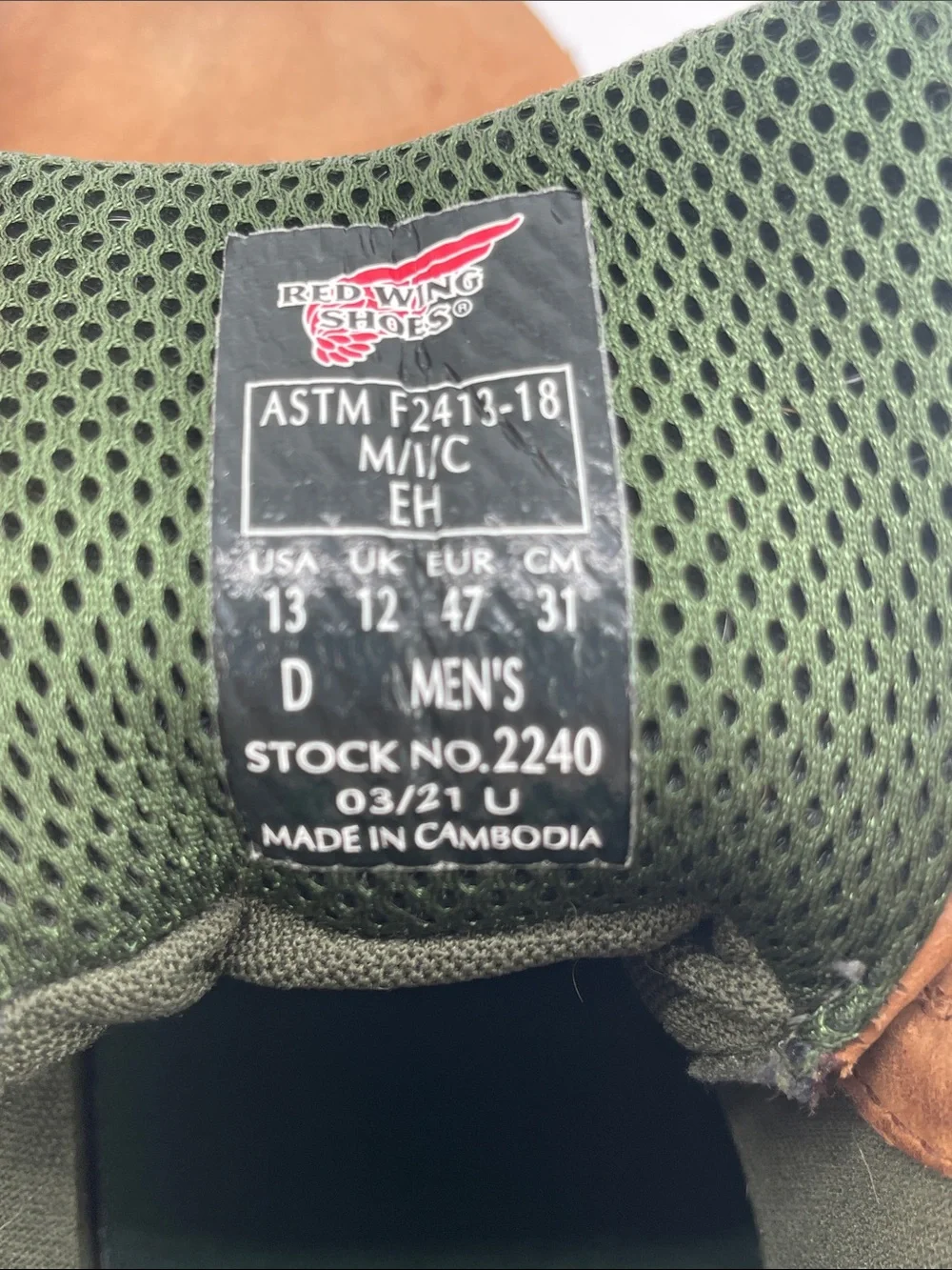 Red Wing King Toe 6-Inch Waterproof Safety Toe Men’s Boots Size 13D