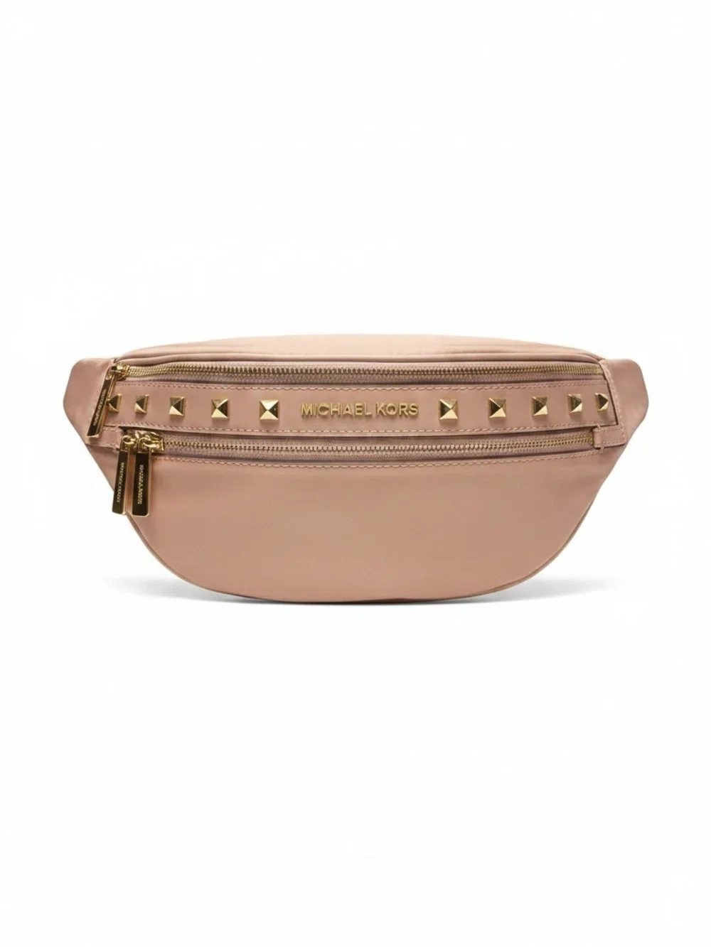Michael Kors Blush Leather Studded Crossbody Belt Bag