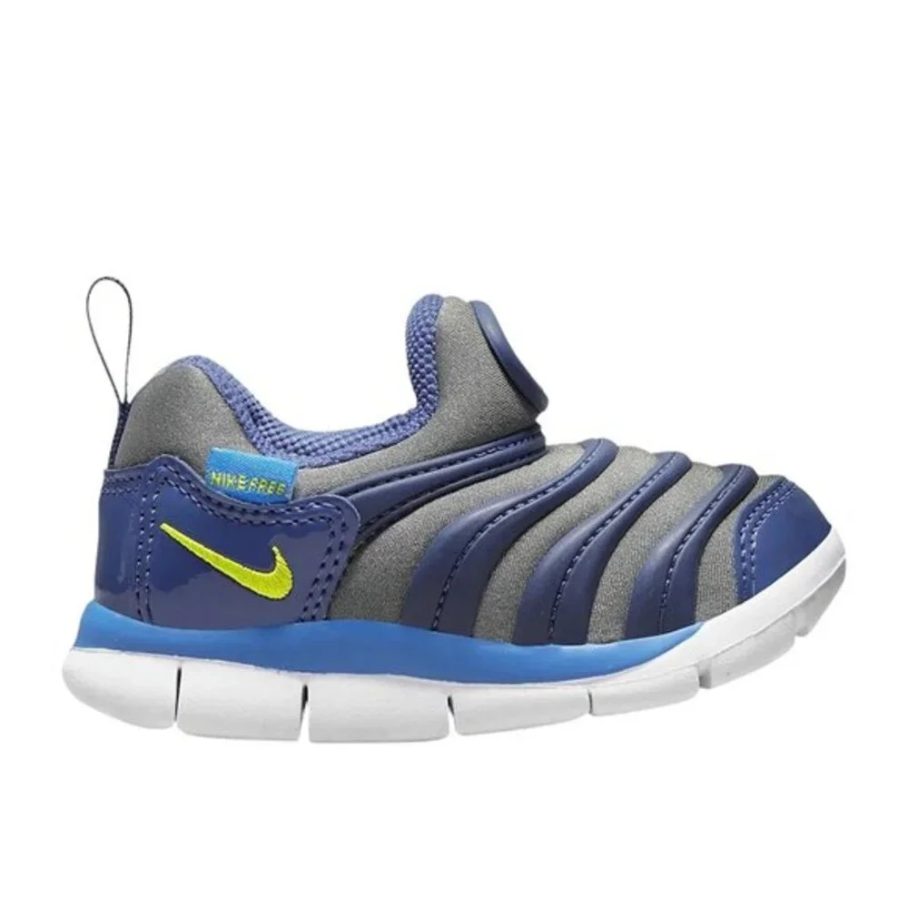 Nike Dynamo Free Navy Gray Toddler Kid Child Shoe Size 5C NEW‎ 343938-030