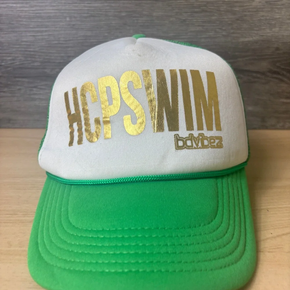 BDVibez Hat Cap‎ Snap Back Womens Green Gold Trucker Adjustable
