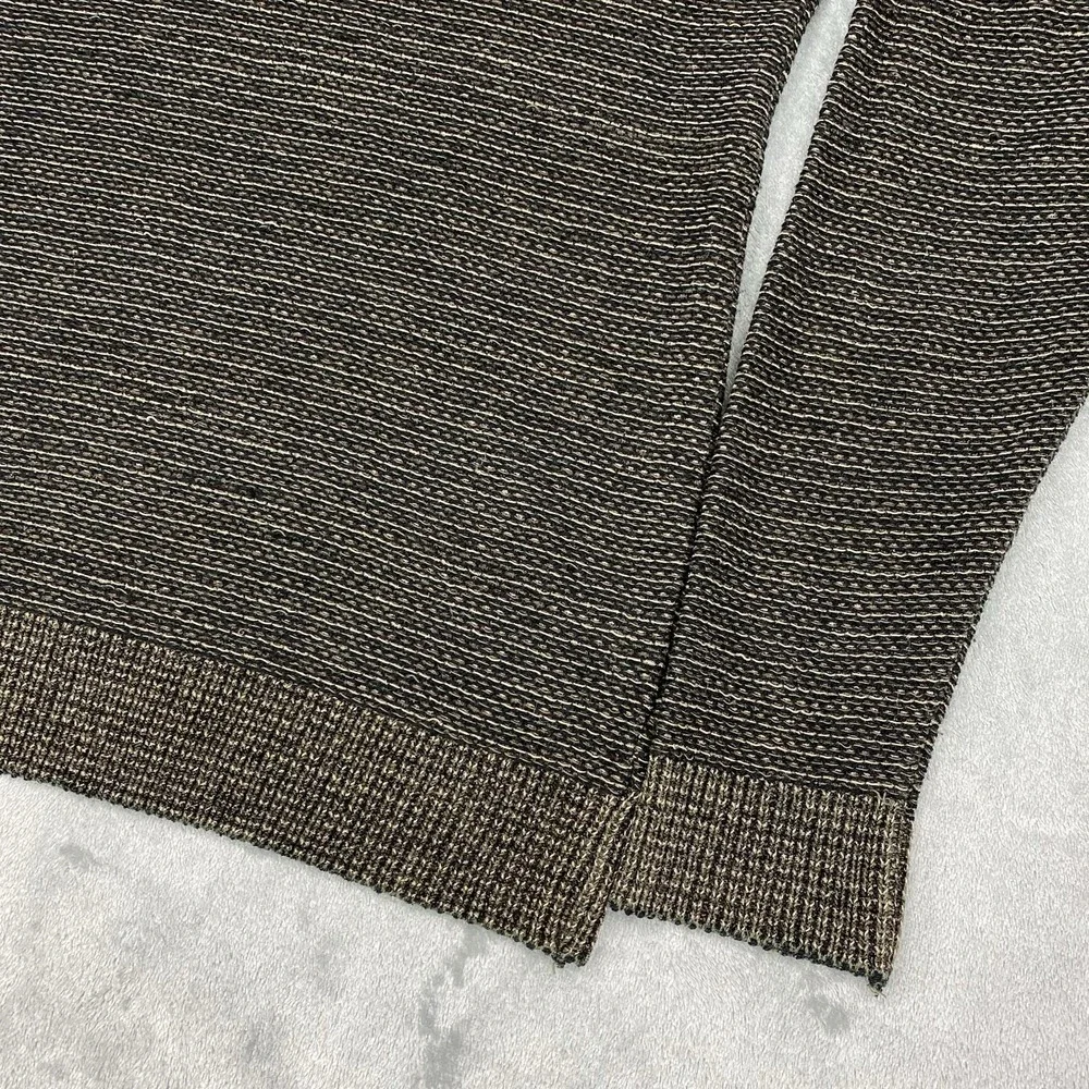 Vintage Knightsbridge Sweater Mens Size M Brown Chenille Roll V Neck 90s Grandpa