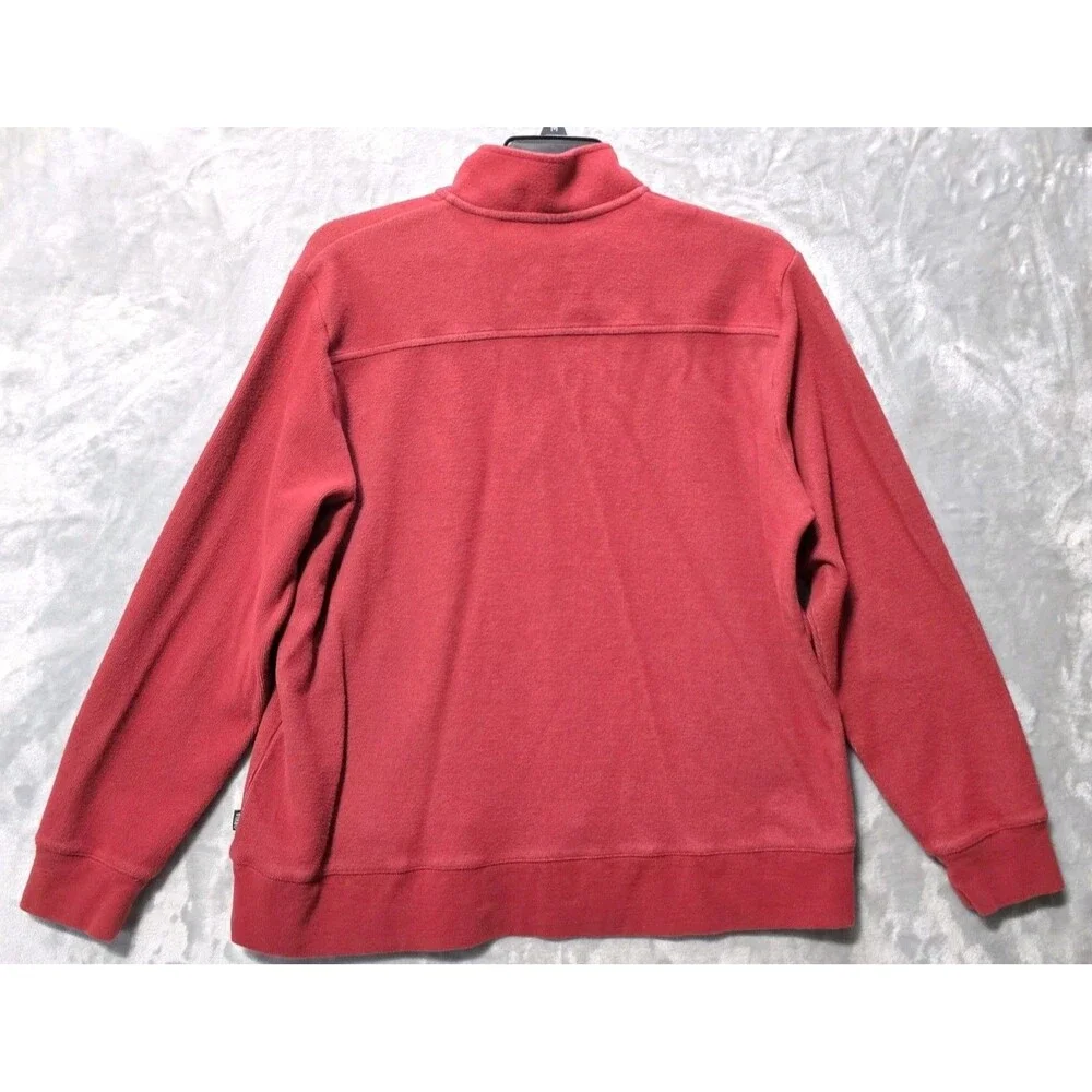 Orvis 1/4 Zip Pullover Sweater Mens XL Red Classic Outdoors Soft