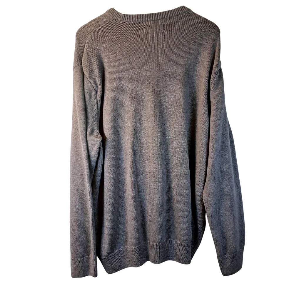 Chaps Mens Gray Crewneck Long Sleeve‎ Sweater 2XLT Big Tall Casual