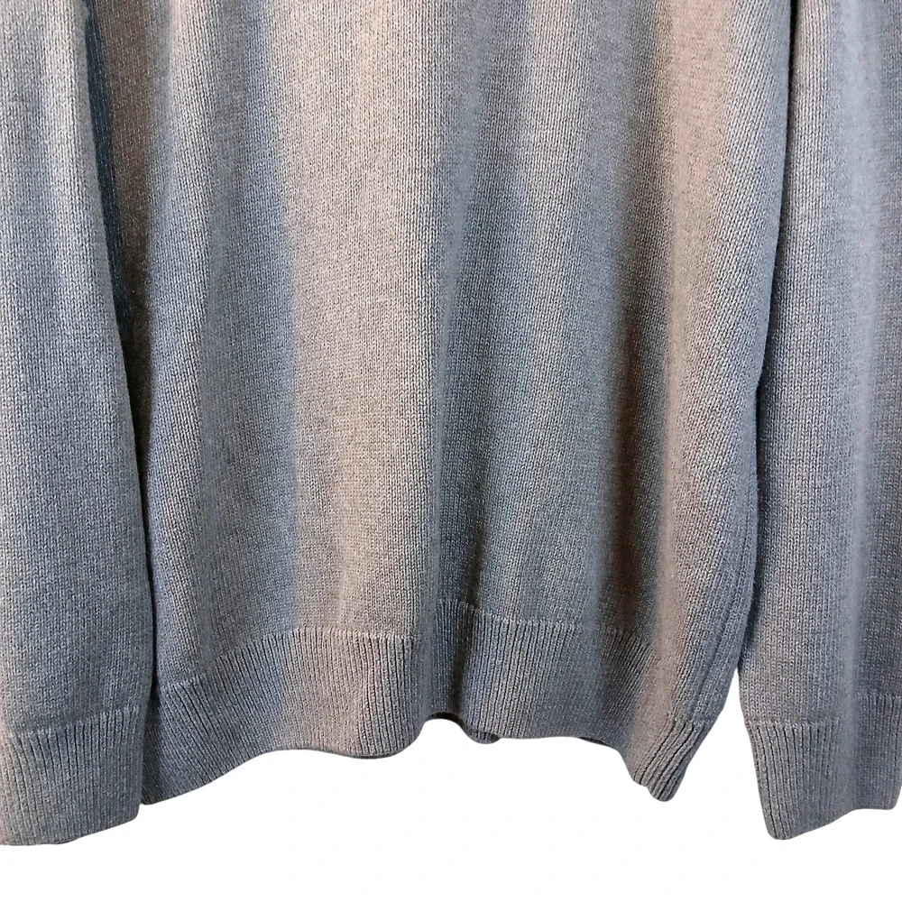 Chaps Mens Gray Crewneck Long Sleeve‎ Sweater 2XLT Big Tall Casual