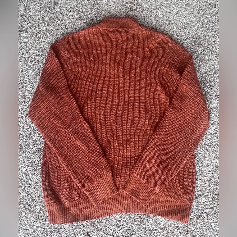 Vintage Rust G.H. Bass‎ & Co. Button Up Mock Neck Sweater