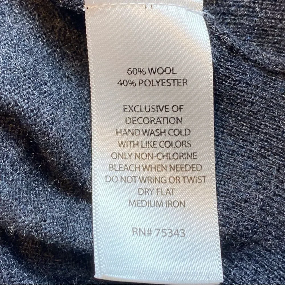 Refectory British Inspired 1/4 Zip Long Sleeve Sweater Size Large
