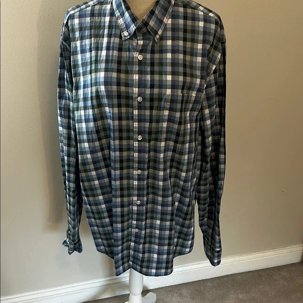 J. Crew Blue and Green Casual Button‎ Down Shirt