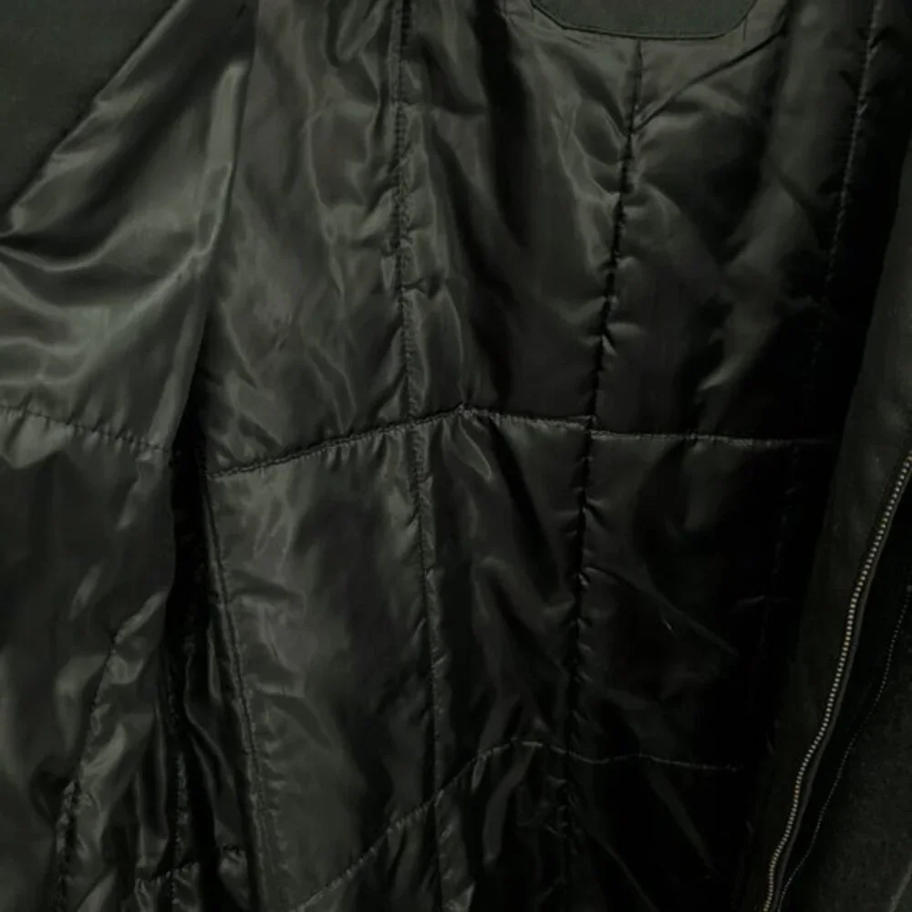 TUMI Tech Grey Wool Insulated Quilt Lined Zip-Up Jacket/Pea Coat XXL