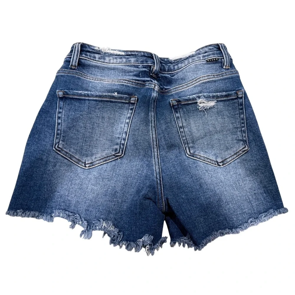 RISEN Distressed Raw Hem Denim‎ Shorts Size Small