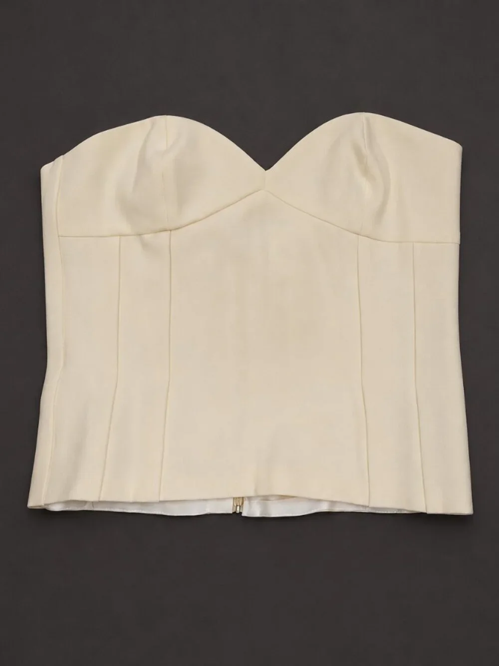 Chic Ivory Strapless Corset Sweetheart Romantic Bachelorette Party Est. Sz. M