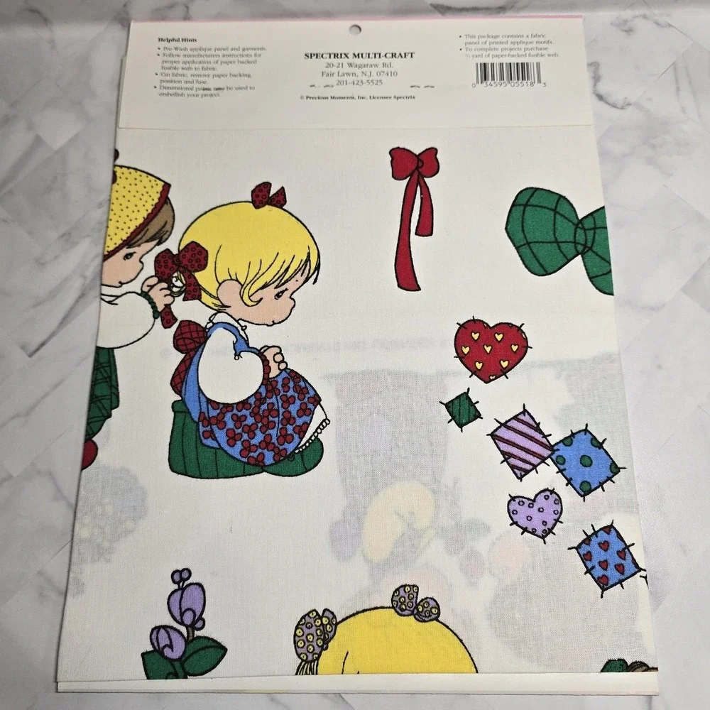 Vtg 1990's Precious Moments‎ Sew Free Fabric Applique - Sisters #518 NEW