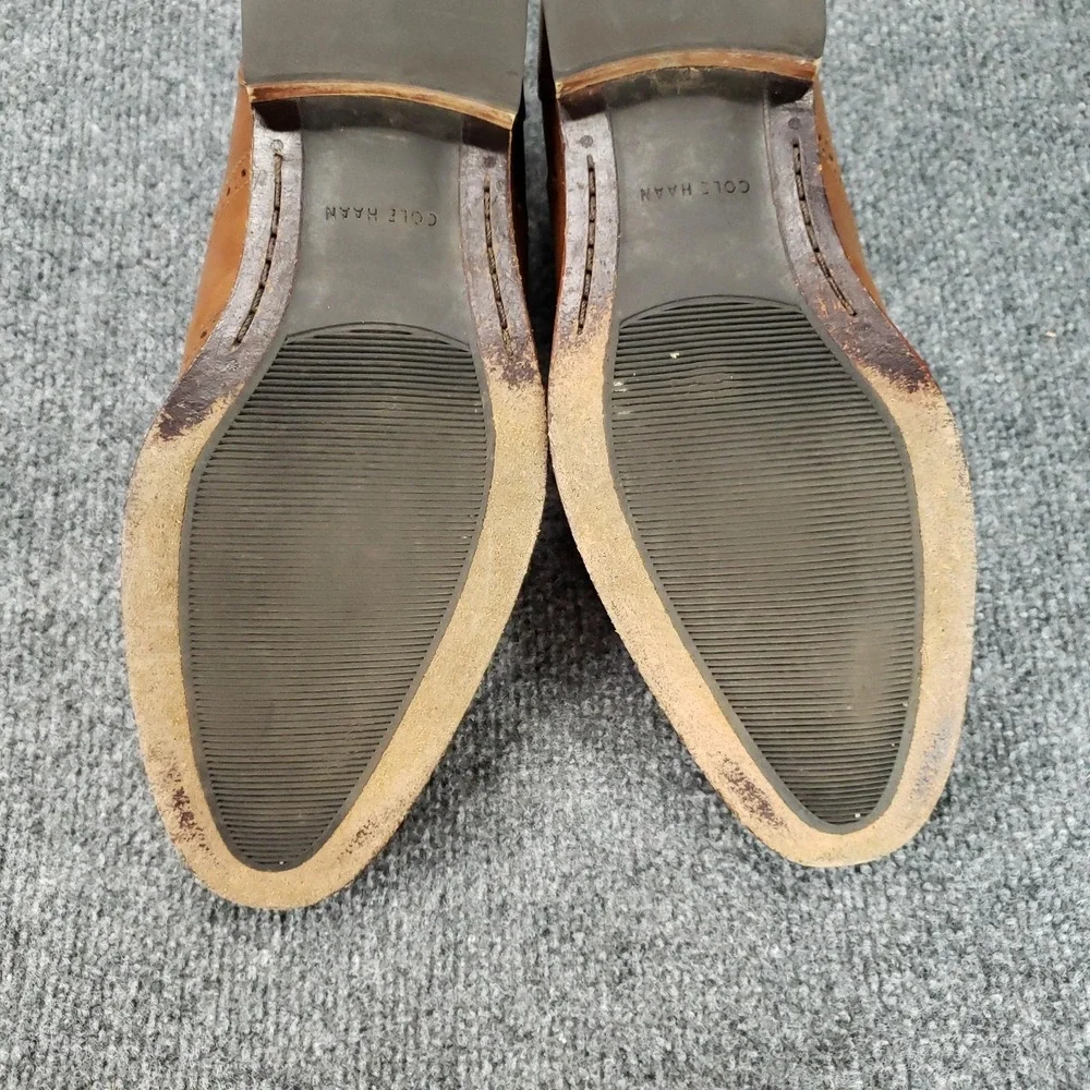 Cole Haan Grand.OS Shoes Mens Size 10.5 Brown‎ Leather Wingtip Dress Oxford