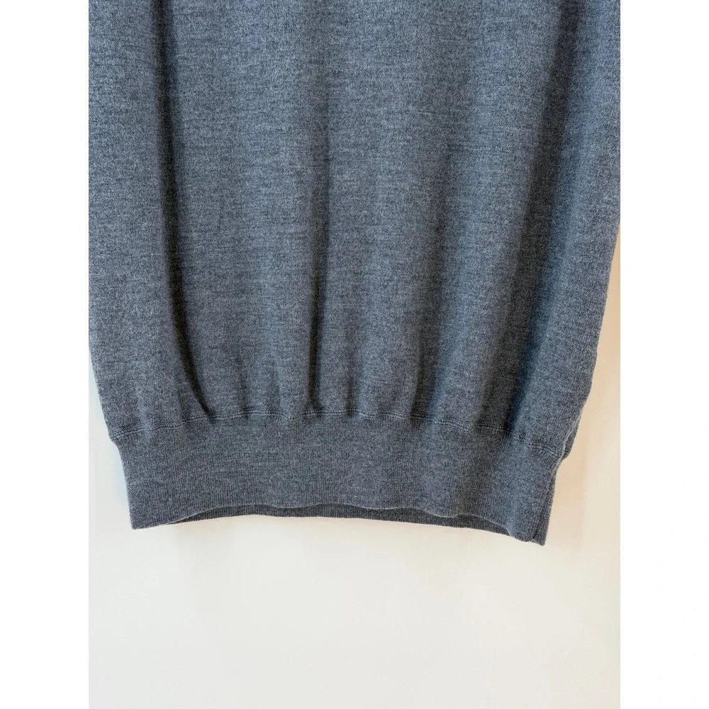 G/Fore Golfcore 100% Wool Crewneck Sweater Mens Large Gray Old Money Preppy
