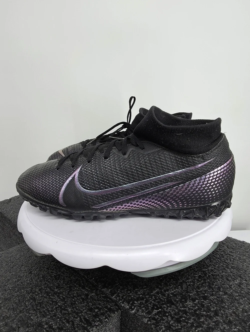 Nike Mercurial Superfly 7 Academy TF Black Iridescent Soccer Cleats Men’s Size 8