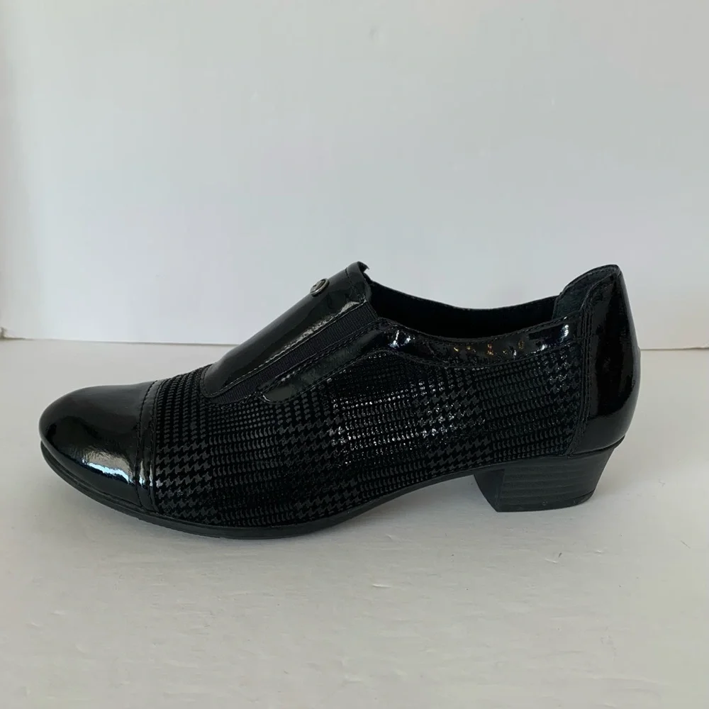 Remonte Black Soft Leather Dress Shoe Loafer