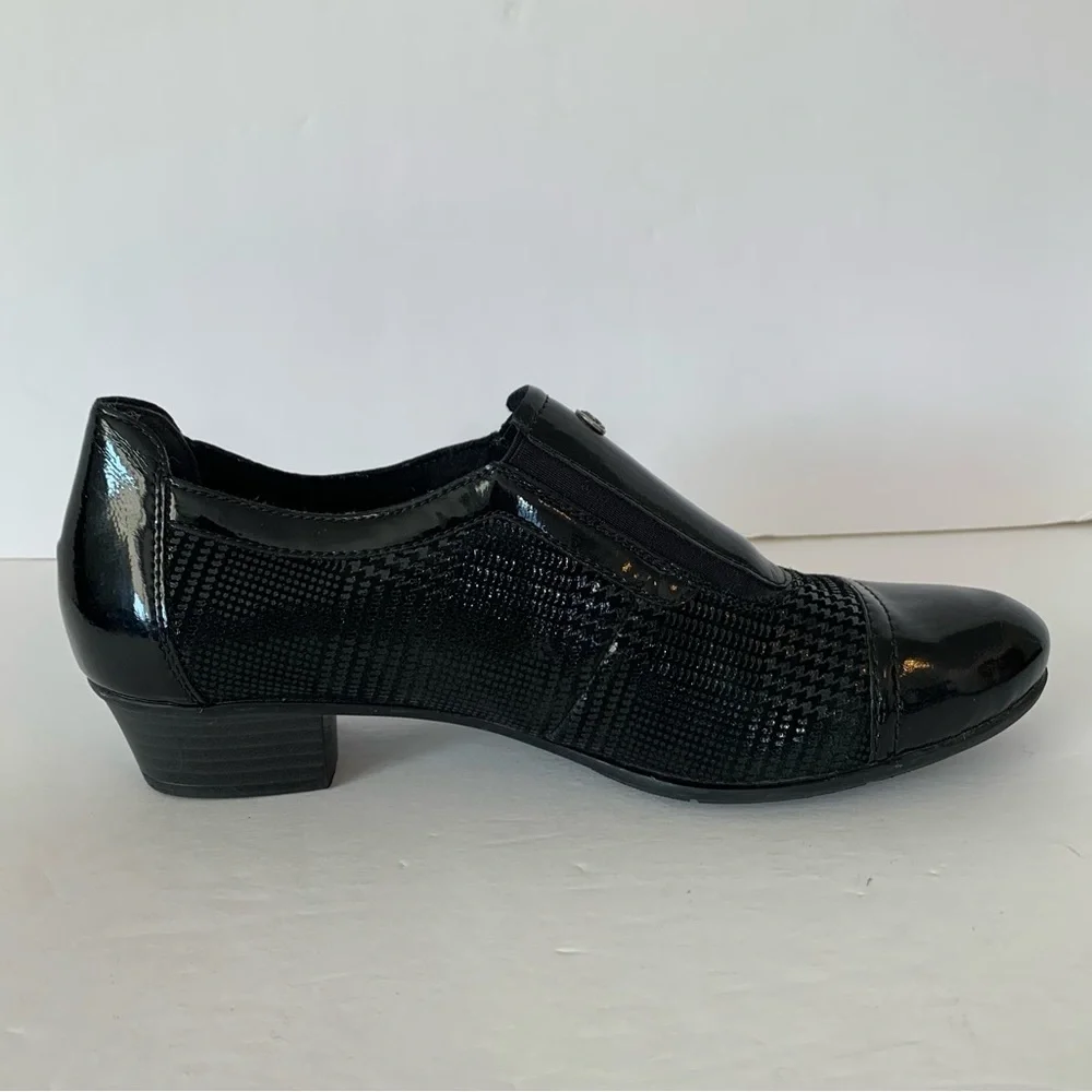 Remonte Black Soft Leather Dress Shoe Loafer