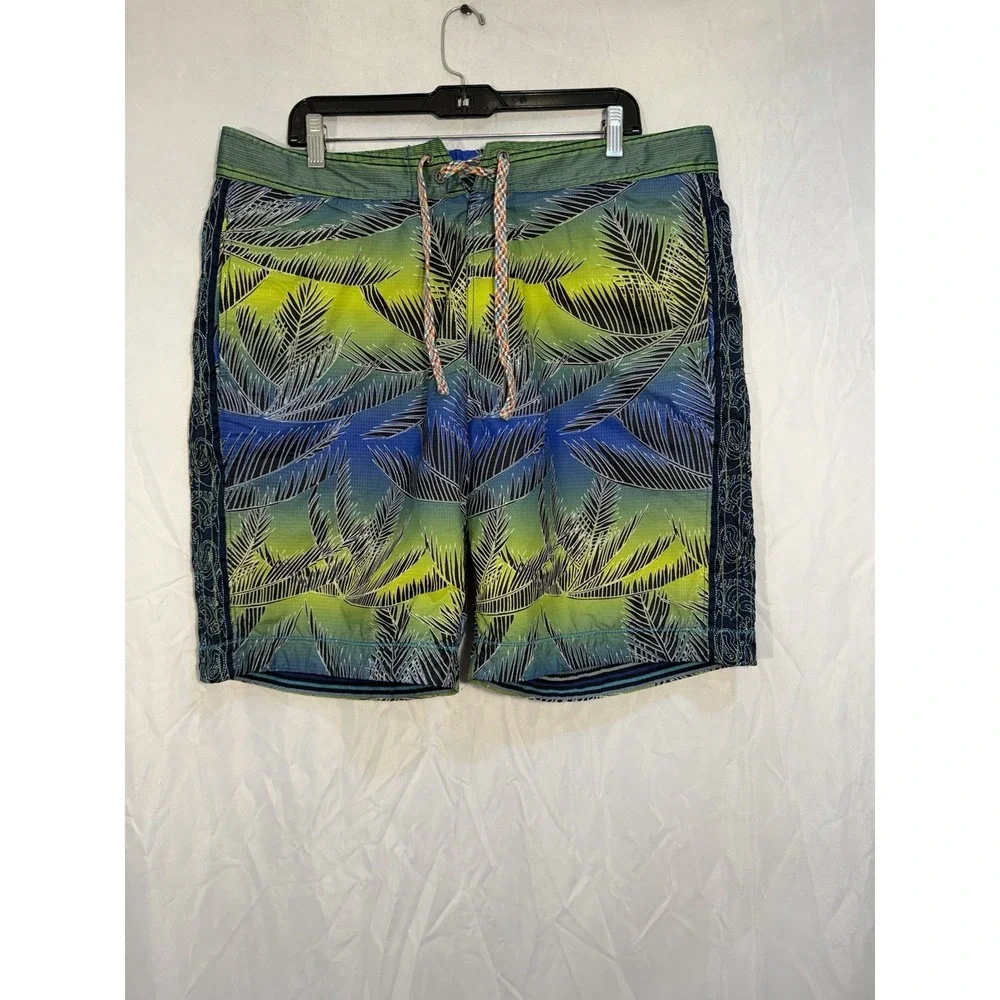Robert Graham Drawstring Board Shorts Mens‎ 38 Surf Swim Trunks Hawaiian