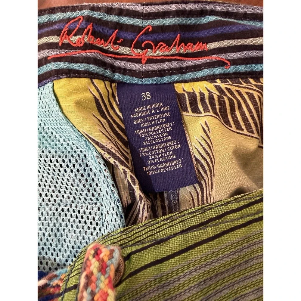 Robert Graham Drawstring Board Shorts Mens‎ 38 Surf Swim Trunks Hawaiian