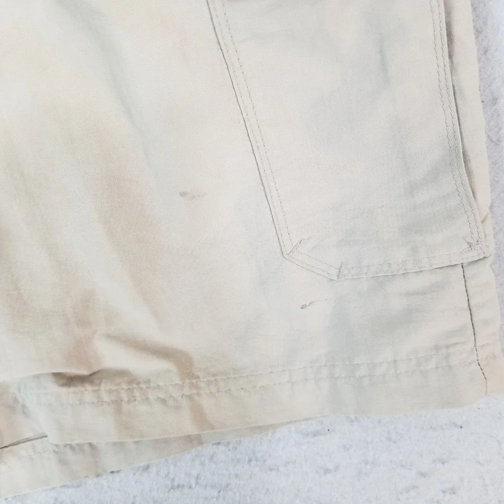 Wrangler Outdoor Cargo Shorts Mens 42x10 Beige‎ Nylon Hiking Utility