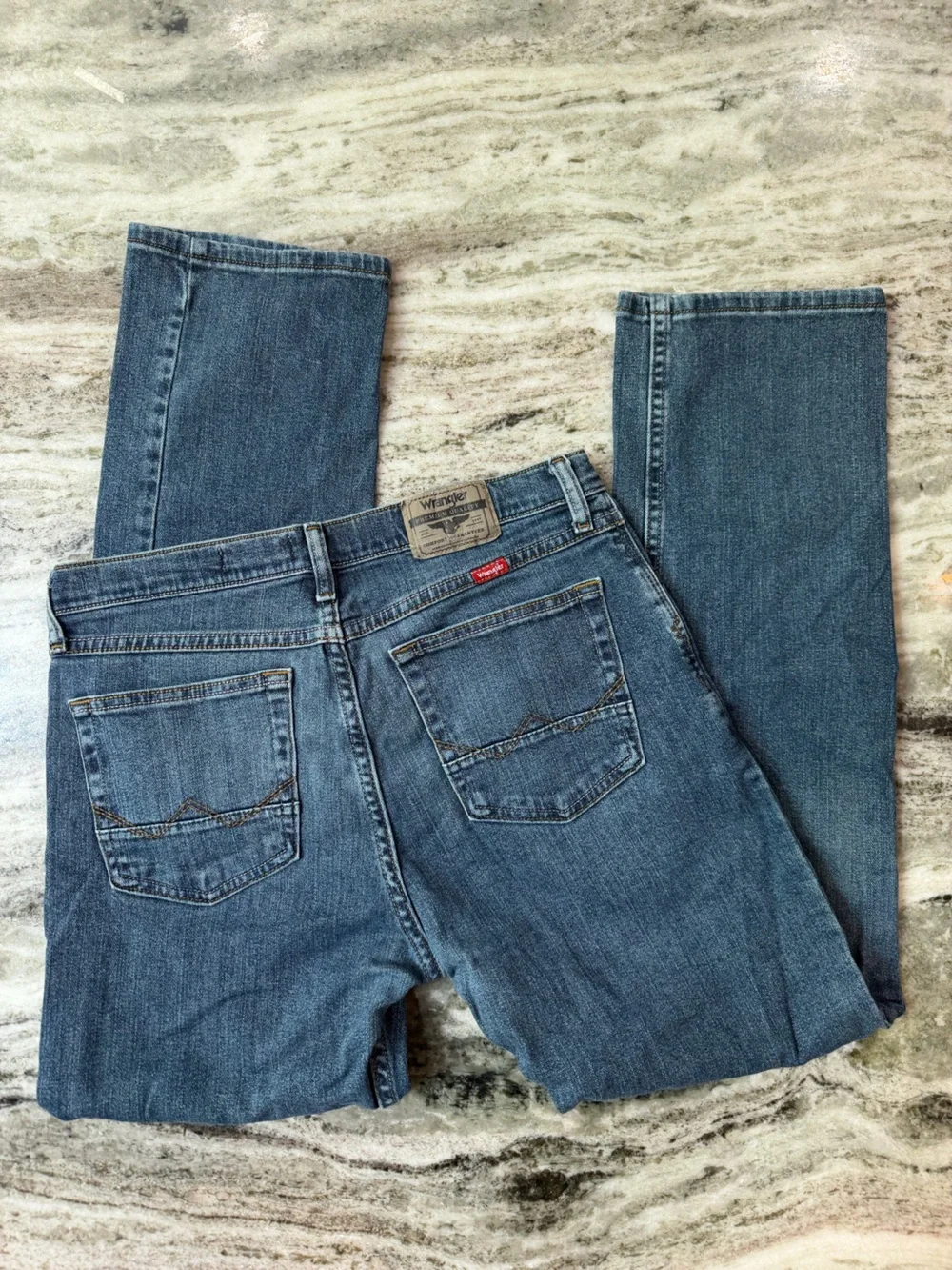 Wrangler Men’s Slim Straight Jeans - Medium Blue 32x30