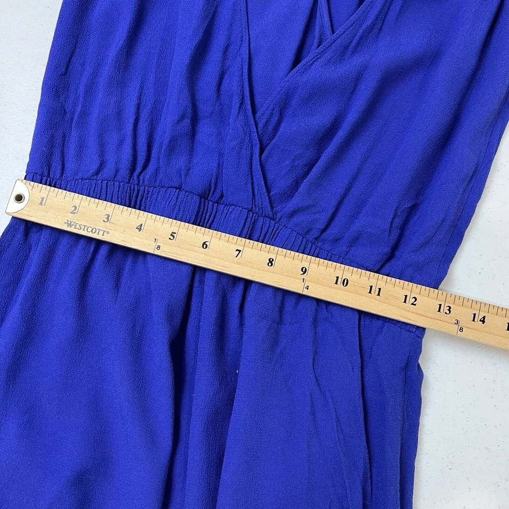 Ba&sh Combinaison Flata Jumpsuit Size 1 Indigo Sleeveless Cropped Wide Leg Crepe