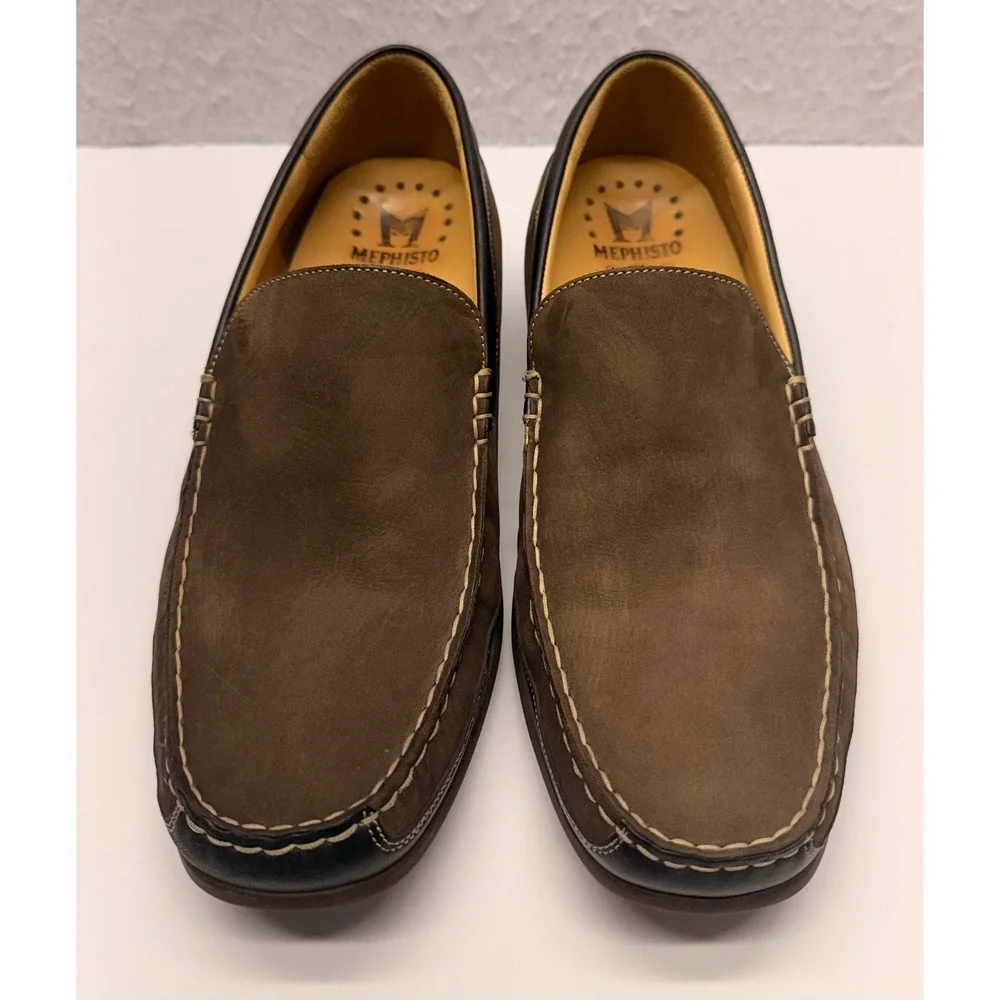 Mephisto Cool-Air Mens Brown Suede Leather Loafers Size 11 US 10.5 EU