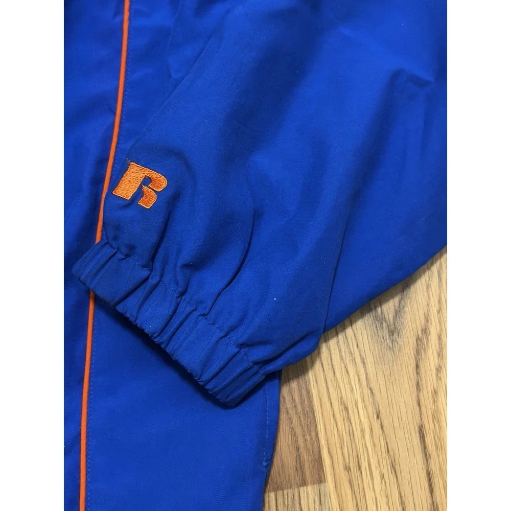 Florida Gators Jacket Mens Medium Russell Athletic Team Issue Windbreaker Blue