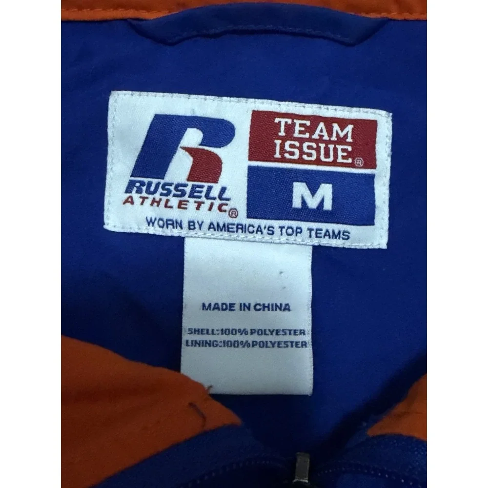 Florida Gators Jacket Mens Medium Russell Athletic Team Issue Windbreaker Blue