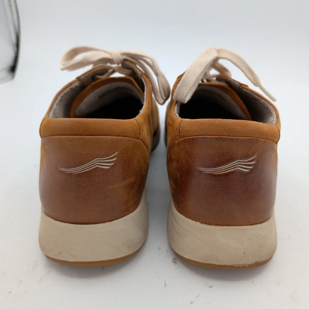 Dansko Christina Saddle Burnished Nubuck Leather Perforated Sneakers 40 Comfort