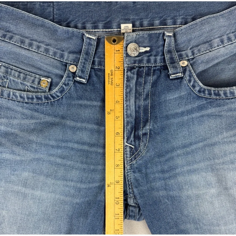 True Religion Section Straight Jeans Mens 34 Blue Denim Medium Wash M2F800TSM