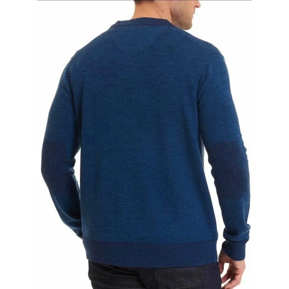 Robert Graham Men's Berengar Wool Cardigan Sweater XL Blue Grandpacore Preppy‎