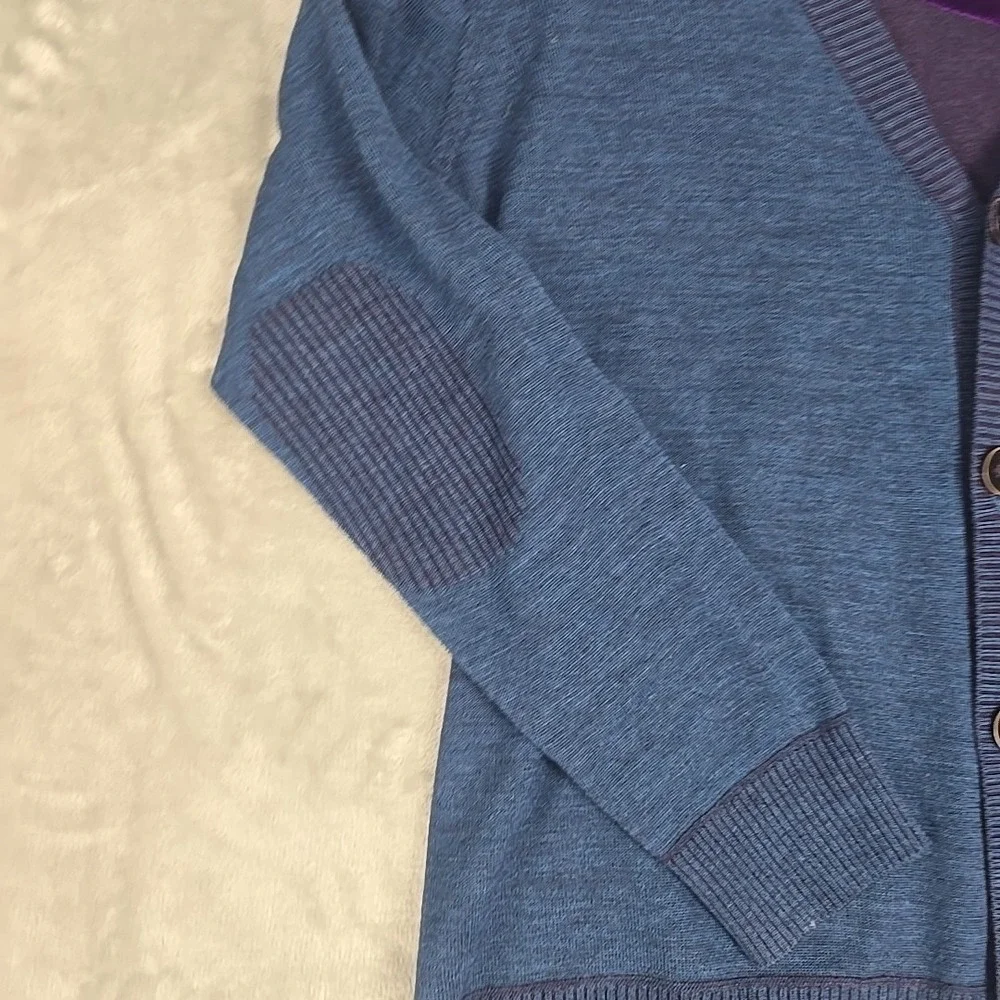Robert Graham Men's Berengar Wool Cardigan Sweater XL Blue Grandpacore Preppy‎