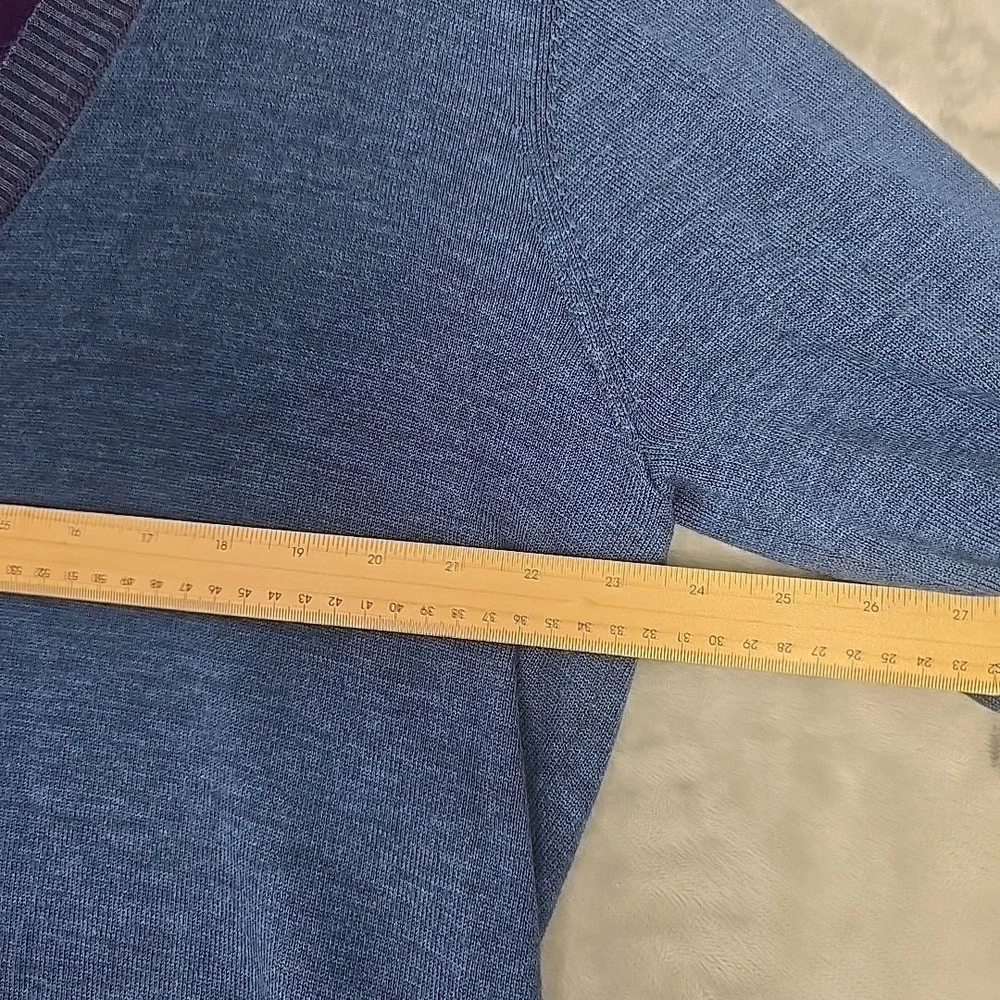 Robert Graham Men's Berengar Wool Cardigan Sweater XL Blue Grandpacore Preppy‎
