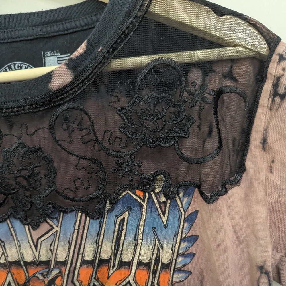 Affliction embroidered lace