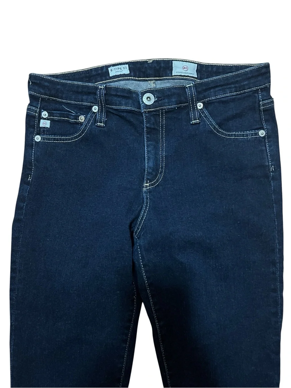 AG Adriano Goldschmied B-Type 03 Straight Leg Dark Wash Jeans 28x29