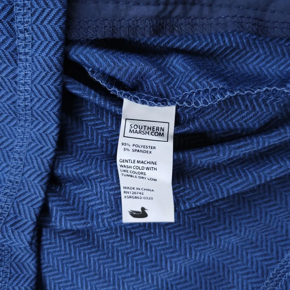 Southern Marsh FieldTec Karst Pullover Mens Small Blue Quarter Zip Stretch