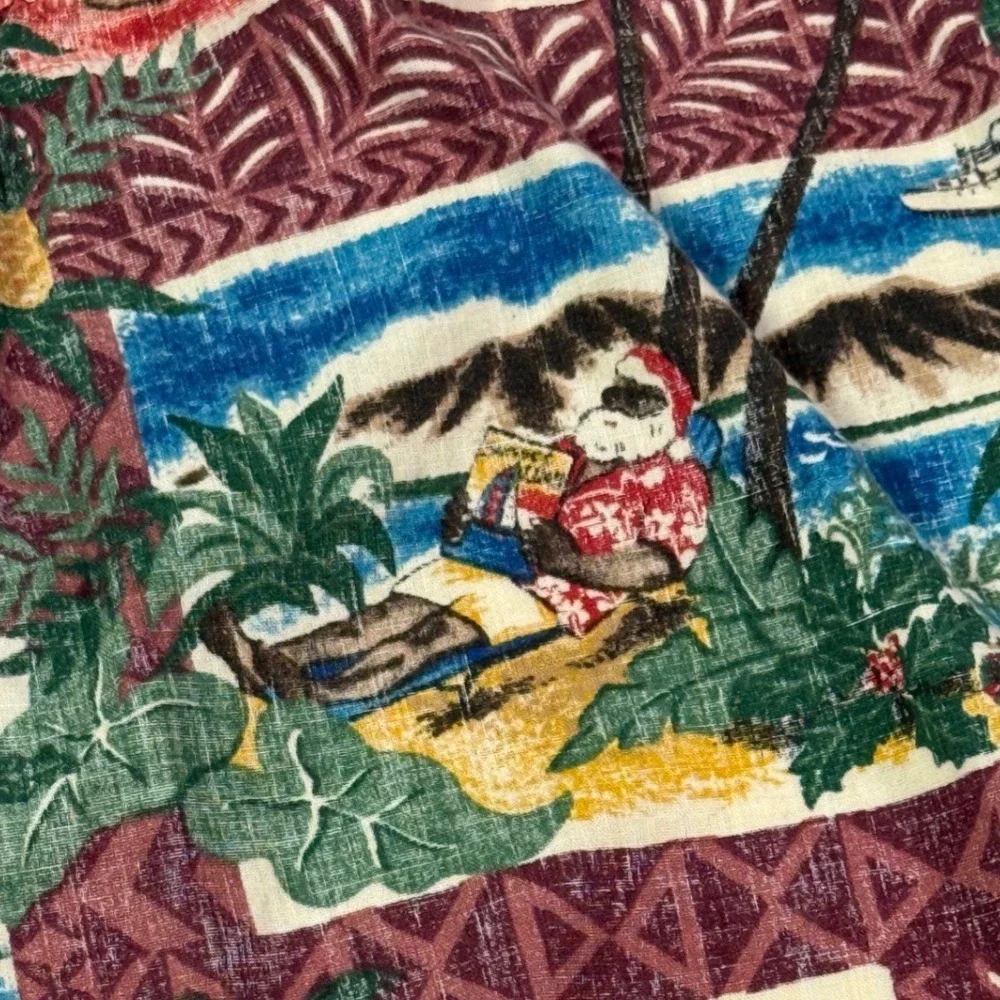 Reyn Spooner Shorts XL Mele Kalikimaka Christmas Santa Hawaiian Tropical Resort