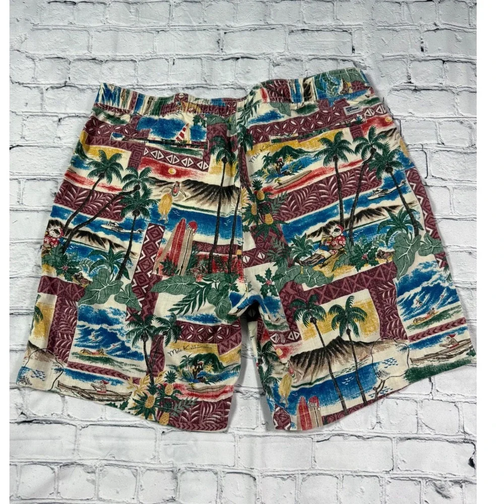 Reyn Spooner Shorts XL Mele Kalikimaka Christmas Santa Hawaiian Tropical Resort