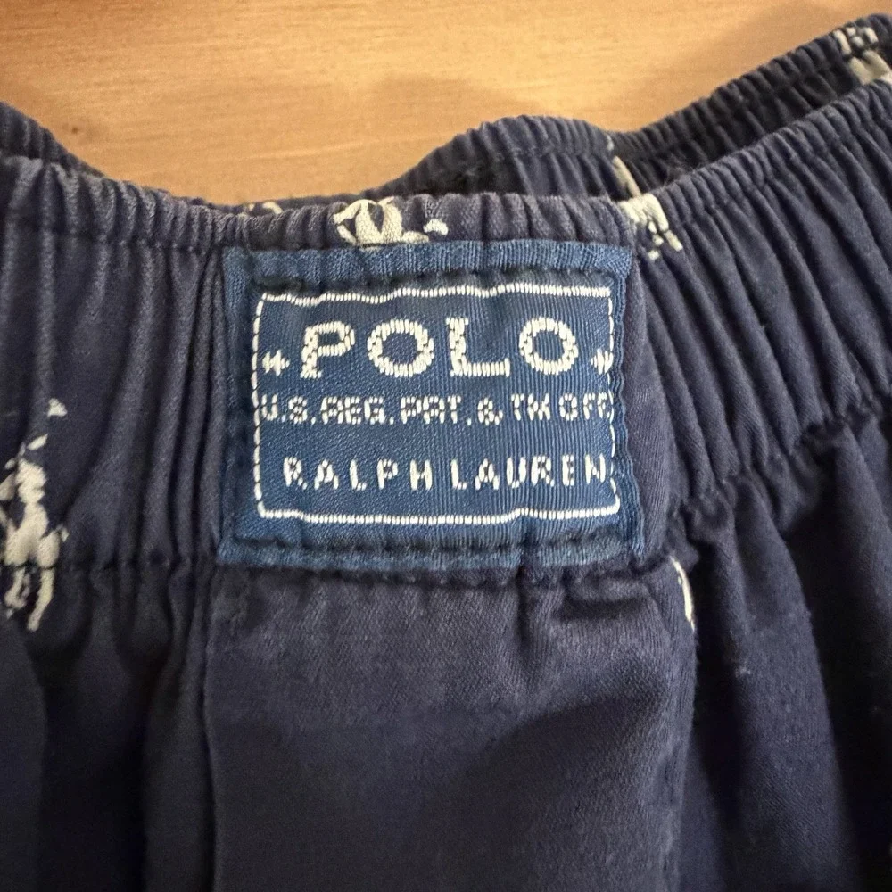 Polo Ralph Lauren Pony Mens Pajama Pants Large Baggy Cotton Preppy Vtg Old Money