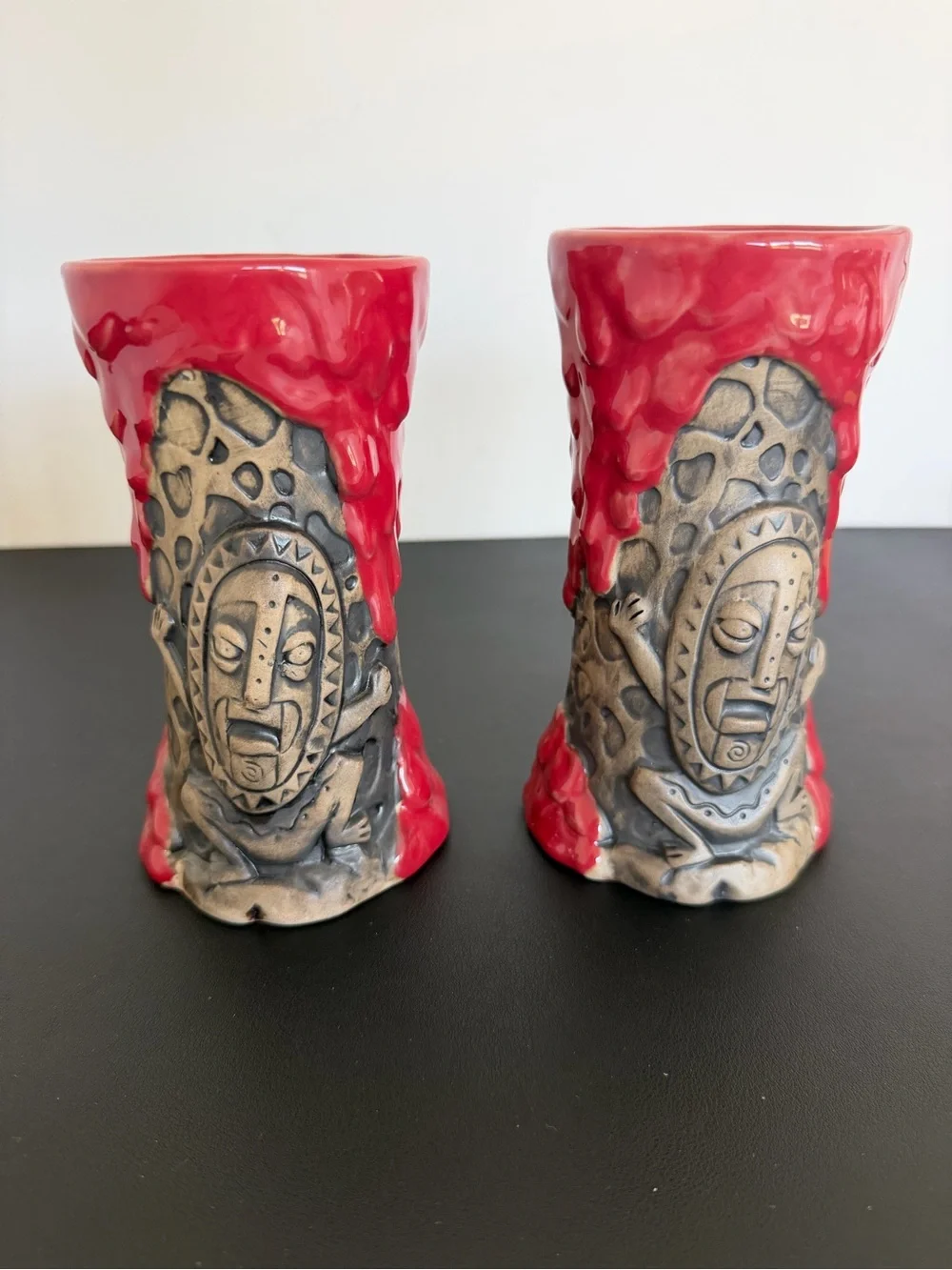 Disney Trader Sam’s Krakatoa 1st Edition Tiki Mugs Set of 2 Grog Grotto