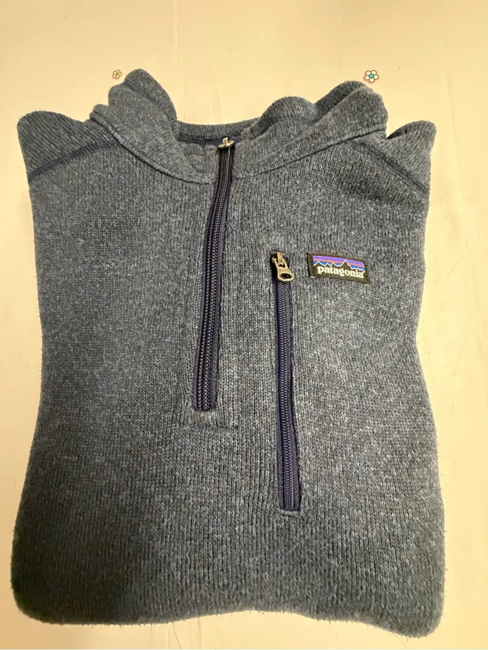 Patagonia Men's Blue Heather Half-Zip Fleece Pullover