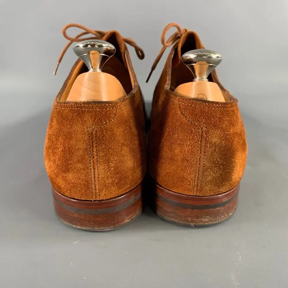 JOHN LOBB Size 9 Camel Leather Pointed Toe Lace Up Shoes
