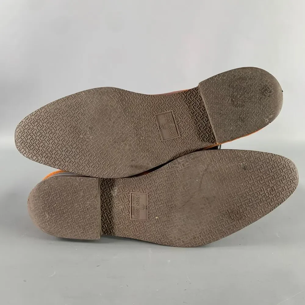 JOHN LOBB Size 9 Camel Leather Pointed Toe Lace Up Shoes