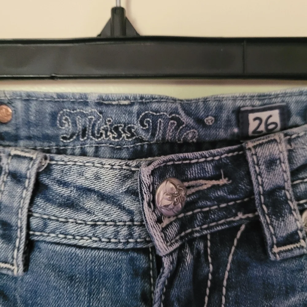 Miss Me JE8131C Embellished Signature Cropped Skinny Jeans Size 26