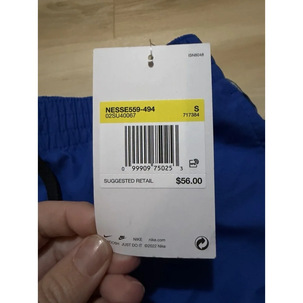 Nike Men's 5-Inch Swim Volley Shorts Trunks Swimwear Size Small Blue NWT