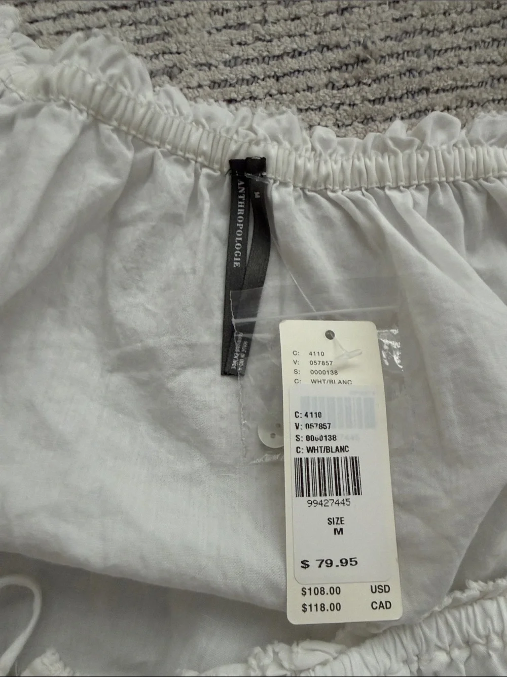 Anthropologie lightweight white